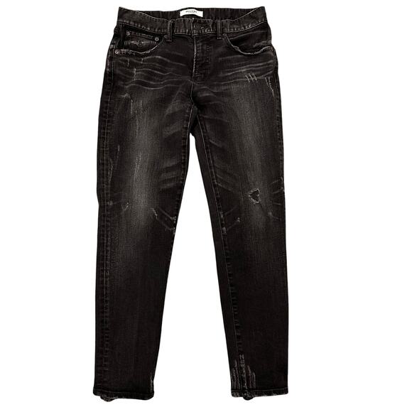 REVOLVE Moussy Vintage Velma Distressed Whiskered Skinny Jeans Faded Black, 28 - Picture 1 of 9